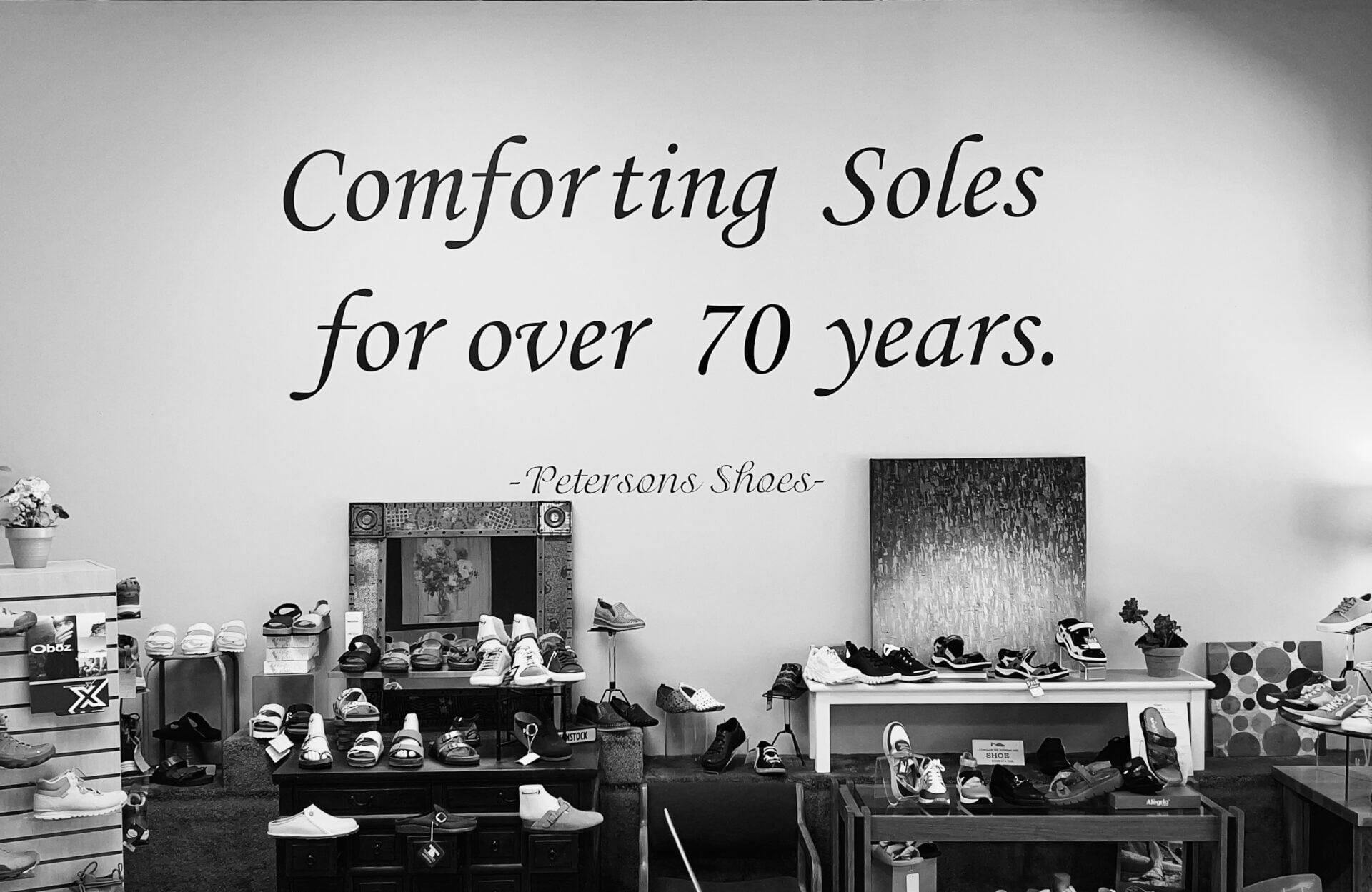 Comforting Soles Quote Black And White